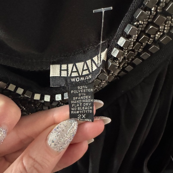 Black Beaded Maxi Dress - Picture 3 of 4